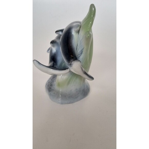 Vintage Porcelain Pair Of Dolphins on Wave Collectible Knick Knack - Picture 6 of 7